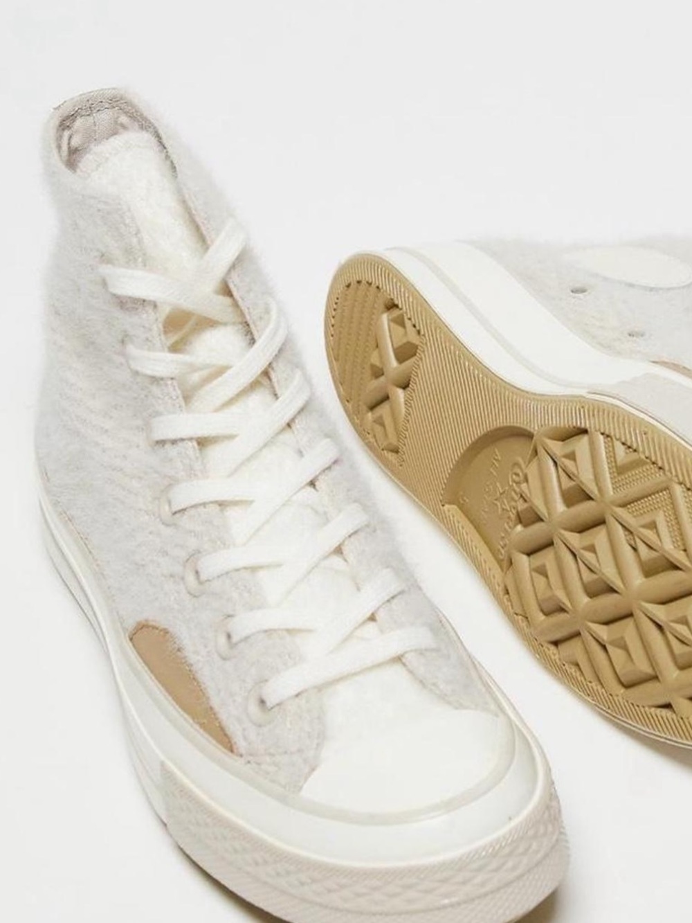 High-Top Women's White Casual Sneakers